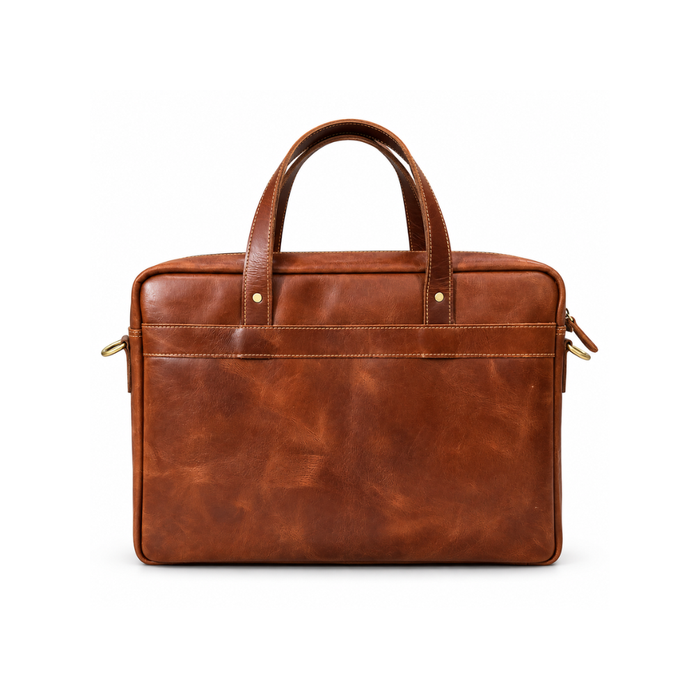 Premium Vintage Brown Leather Briefcase – Luxury Business & Laptop Bag