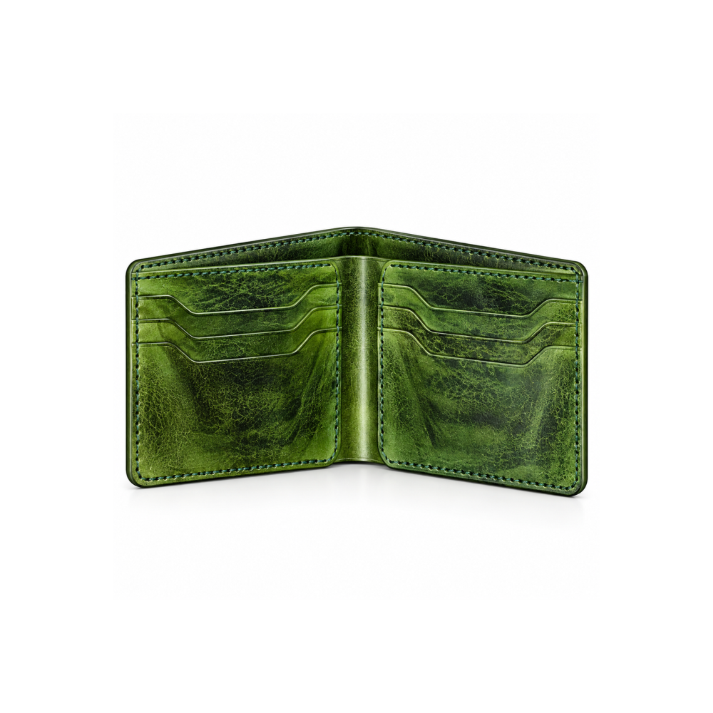 Premium Vintage Leather Bifold Wallet – Timeless Luxury Collection